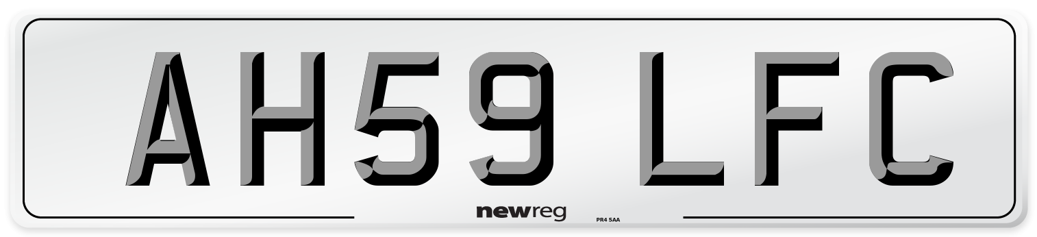 AH59 LFC Number Plate from New Reg